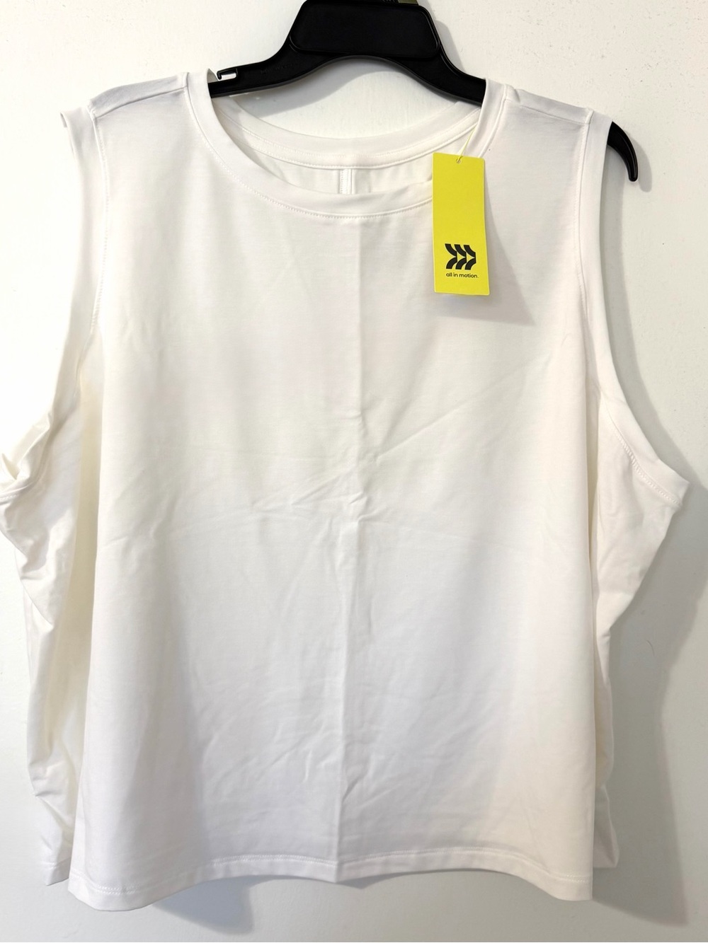 All in Motion NWT White boxy-fit sleeveless tank top Women 2X